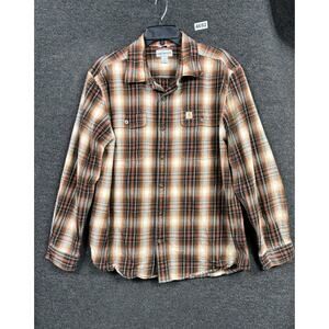 Carhartt Plaid Shirt Size L Multicolor Heavyweight Hubbard Flannel 103348-220